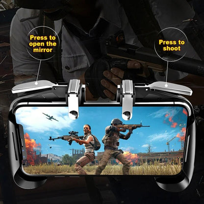 Mobile Phone Gamepad Joystick Handle with L1 R1 Trigger for Sensitive PUBG Shooting