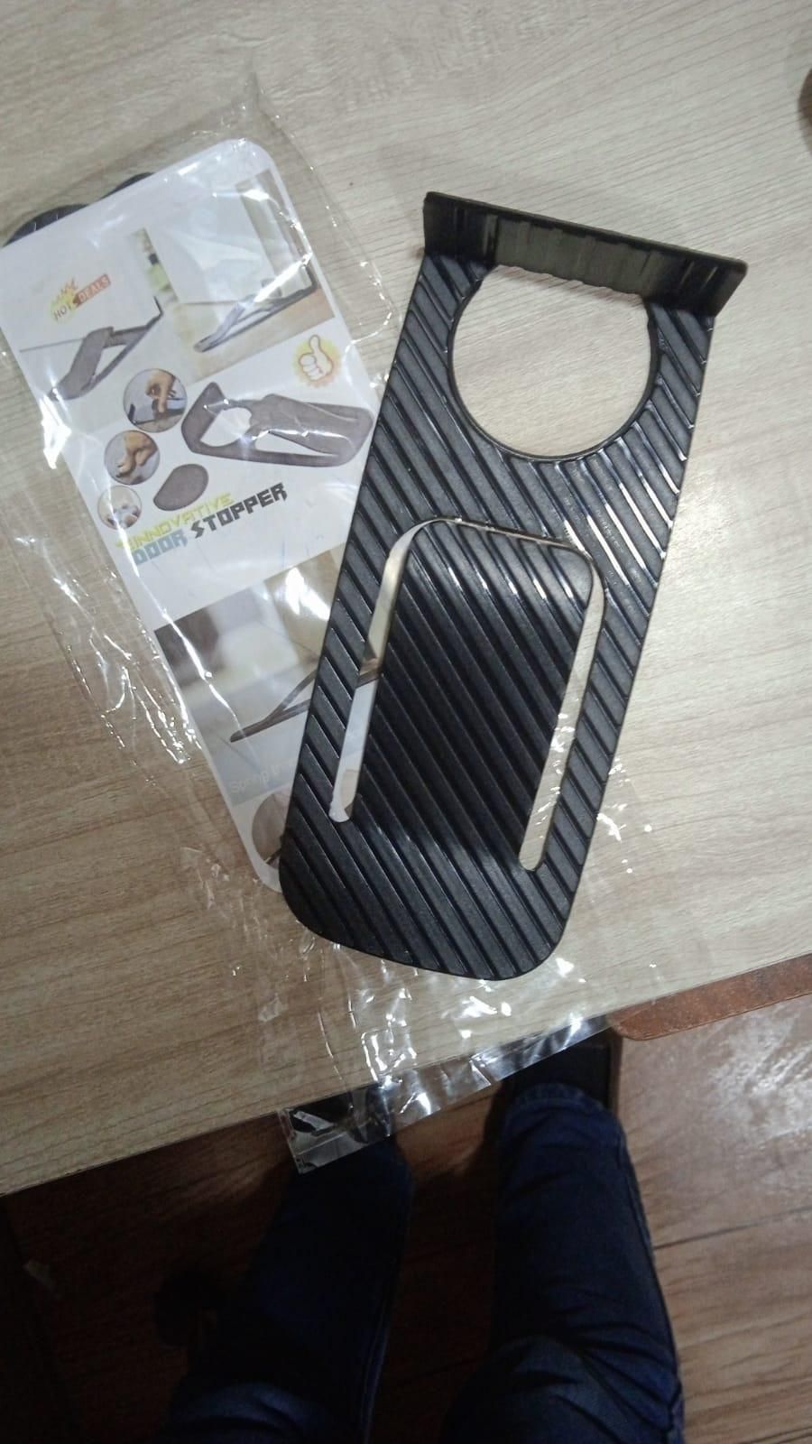 Door Stopper for Home - Plastic Spring Door Gate Stopper