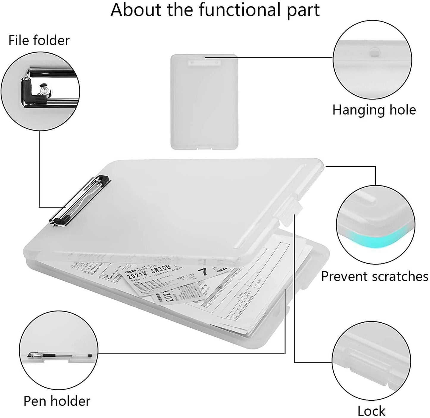 Clipboard with Storage – Paper Holder and Writing Pad for Office, Nurses, Students, Teachers, and Sales