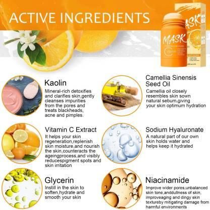 Purifying Orange Vitamin-C Clay Face Mask Stick