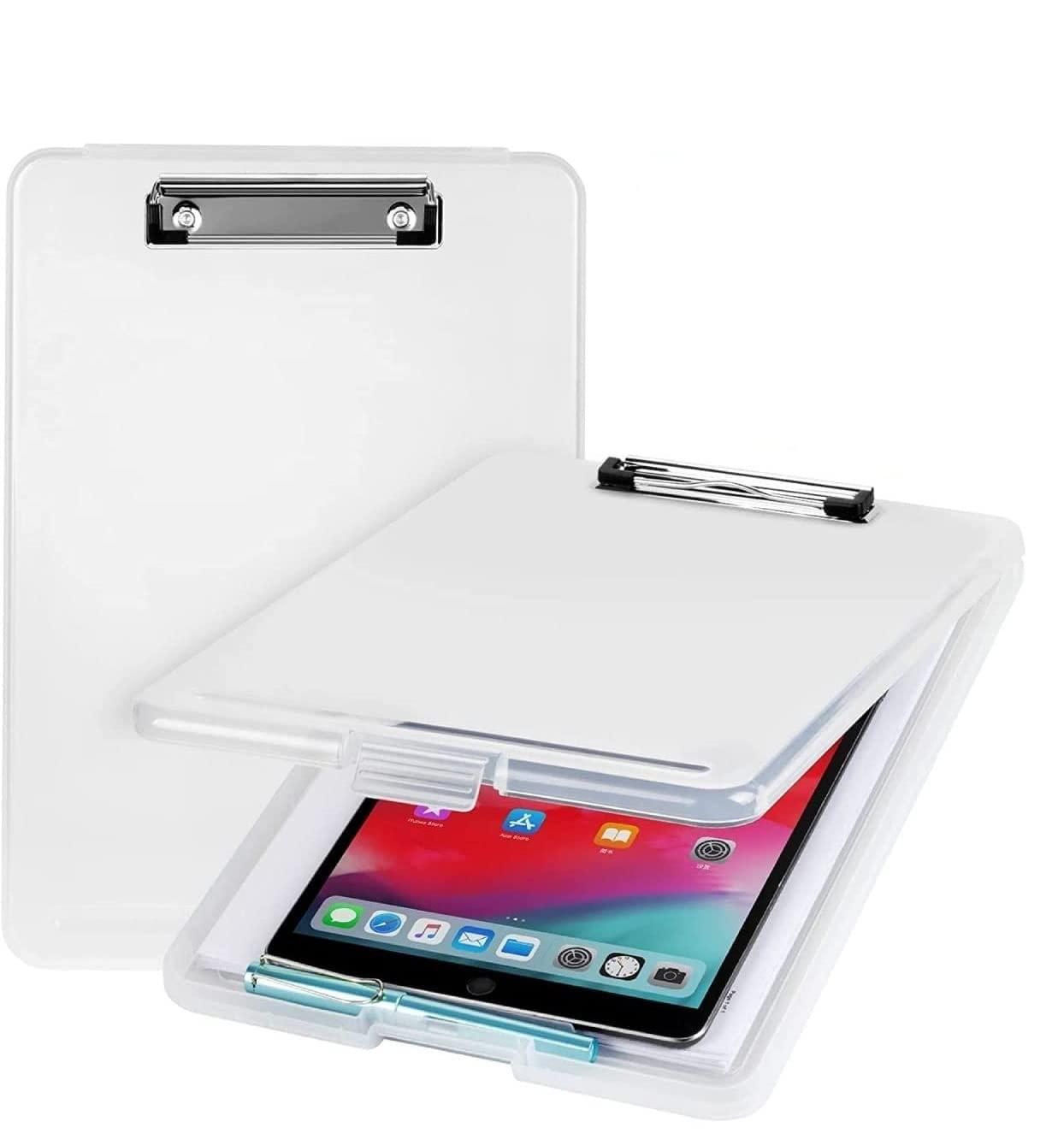 Clipboard with Storage – Paper Holder and Writing Pad for Office, Nurses, Students, Teachers, and Sales