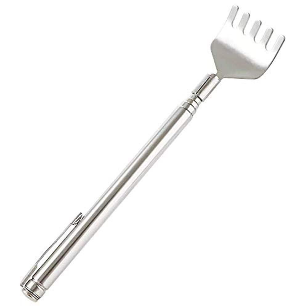 Manual Massage Scratcher - Stainless Steel Extendable Telescopic Back for Body Acupressure