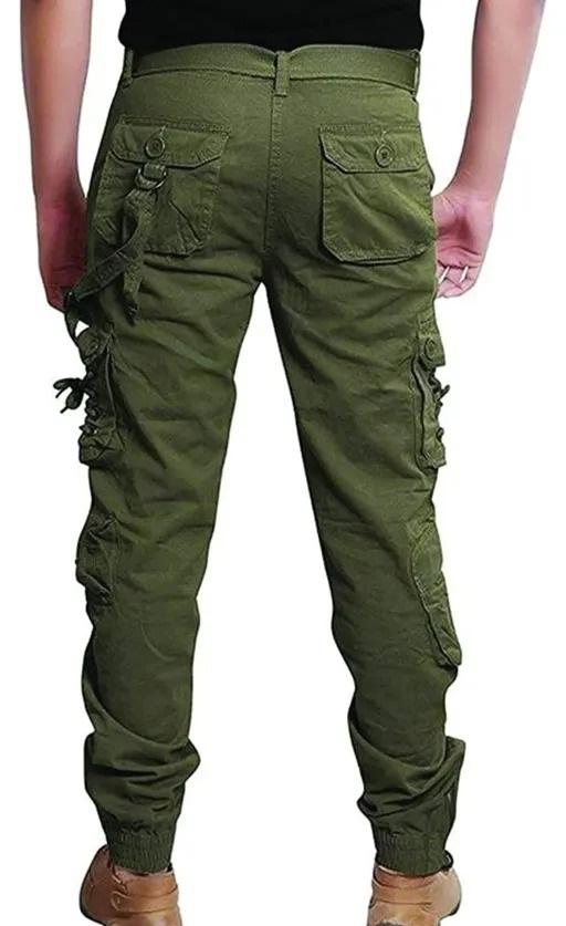 Cotton Solid Slim Fit Men's Cargo