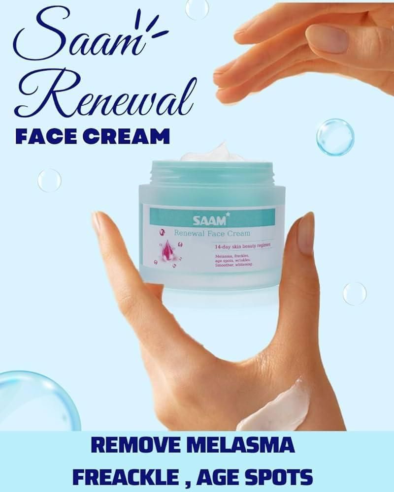 Saam Renewal Face Cream – Reduces Wrinkles, Melasma, Freckles, Skin Aging, and Dark Spots
