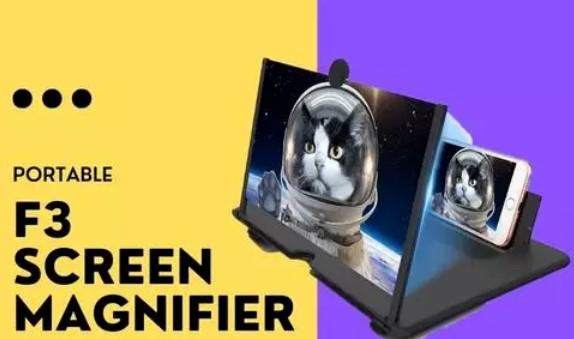 Portable 12X Screen Expander – 3D Magnifier for Mobile Phones and Movies"