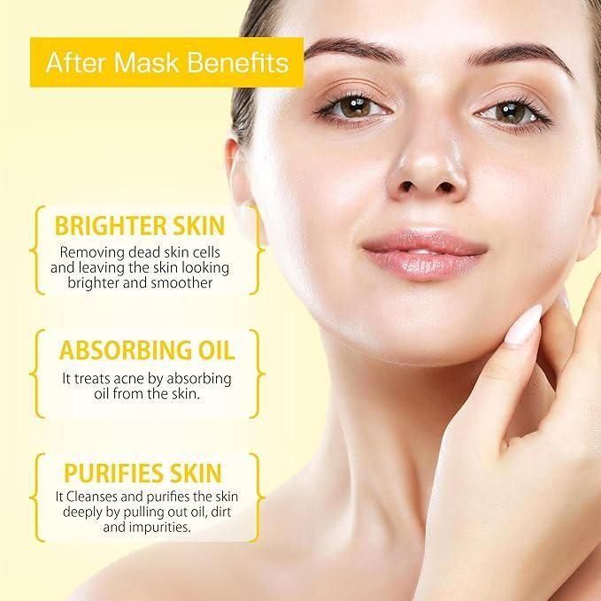Ubtan Algae Peel-Off Mask for Tan Removal & Deep Cleansing (90g) | Tackles Blackheads & Whiteheads | Glowing Skin Face Mask (Pack of 3)