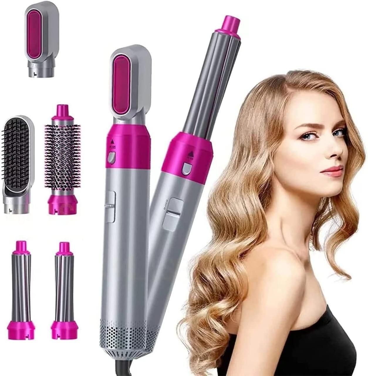 5-in-1 Multifunctional Hair Dryer & Styling Tool with Detachable Heads and Negative Ion Curler