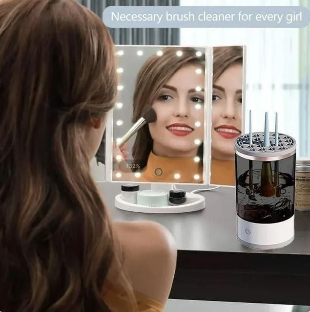 Make Up Brush Cleaner, Electric Brush Cleaner, USB Rechargeable Automatic Deep Cosmetic Cleaning Device
