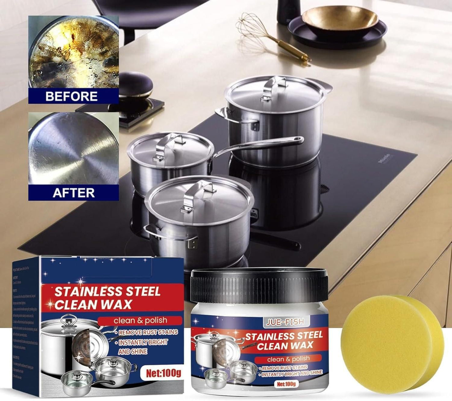 Stainless Steel Cleaning Wax - 100gms