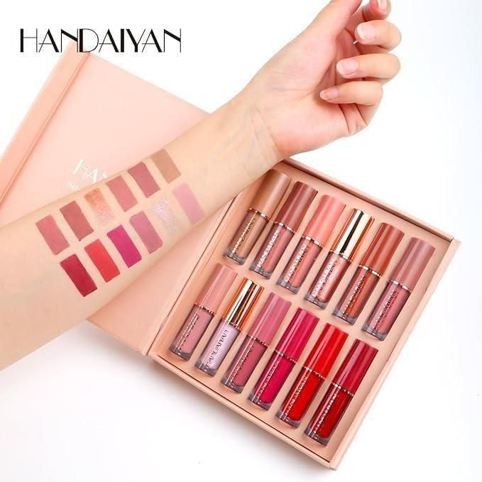 Velvet Matte Liquid Lipstick - Set of 12 Pcs