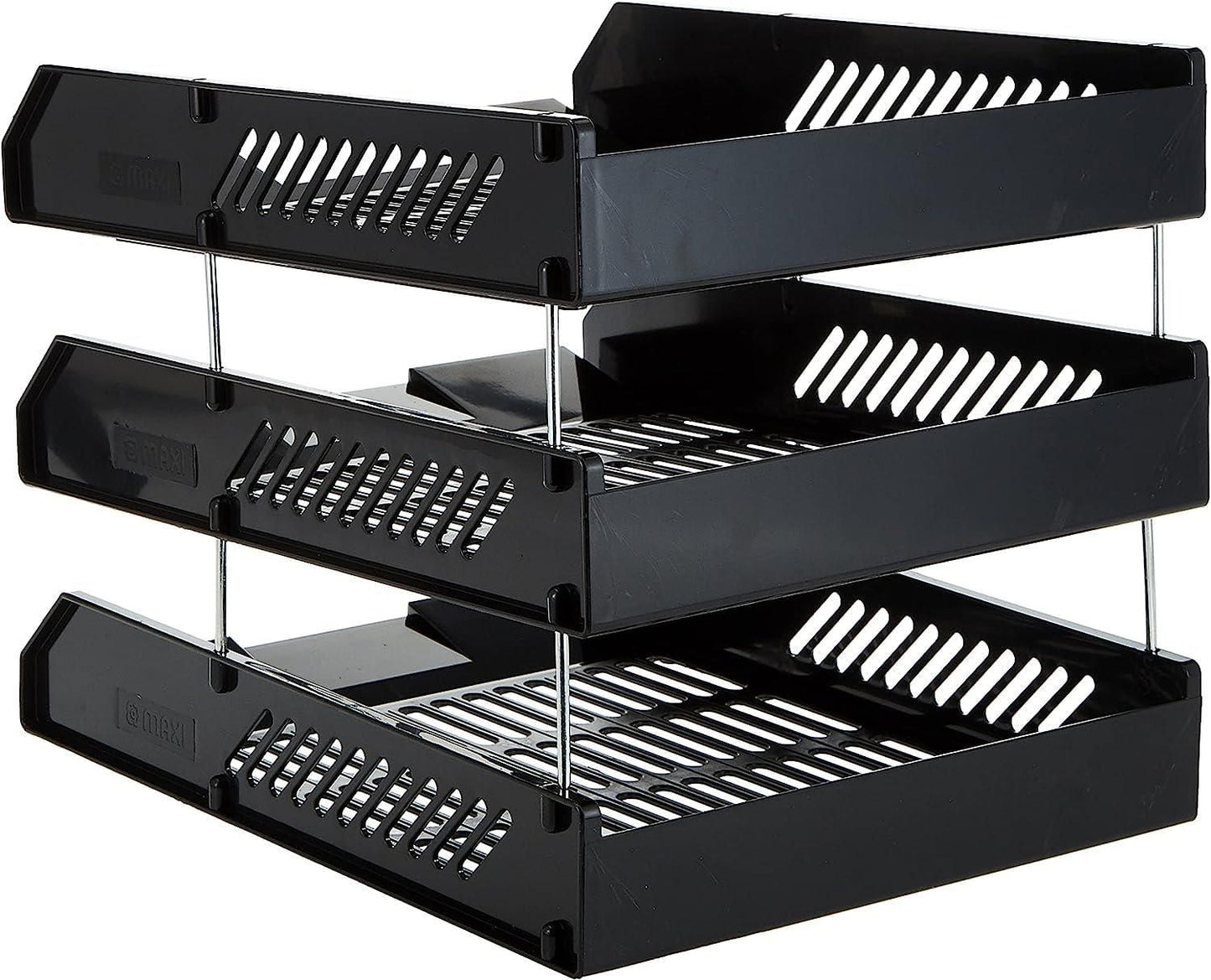 3 Layer File Tray Rack, ABS Plastics | Foldable Office Desk Accessories