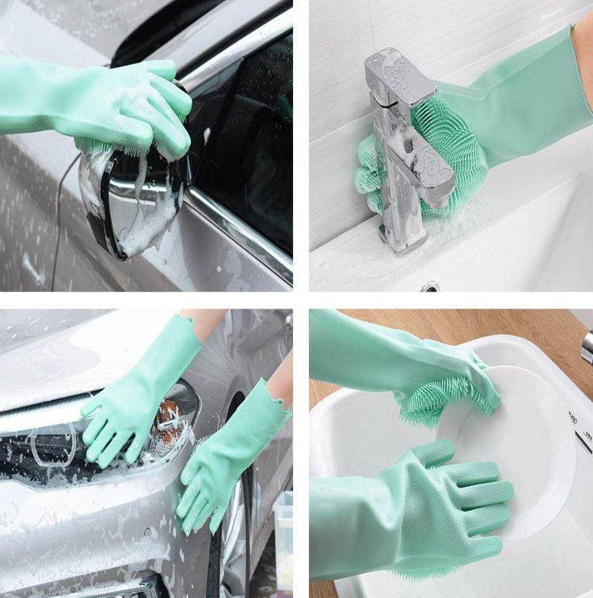 Silicone Dishwashing Gloves – Heat-Resistant Cleaning Gloves for Kitchen, Dishwashing, and Pet Grooming