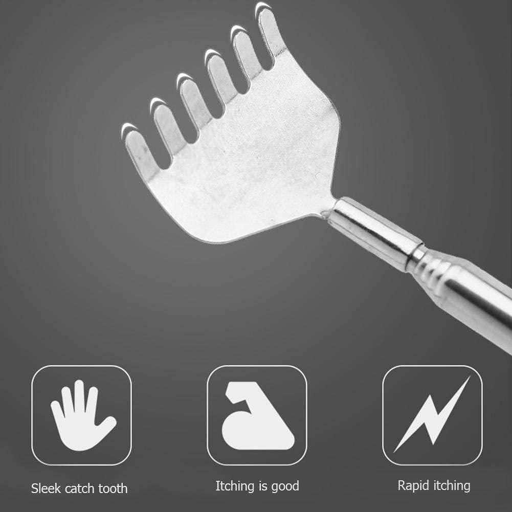 Manual Massage Scratcher - Stainless Steel Extendable Telescopic Back for Body Acupressure