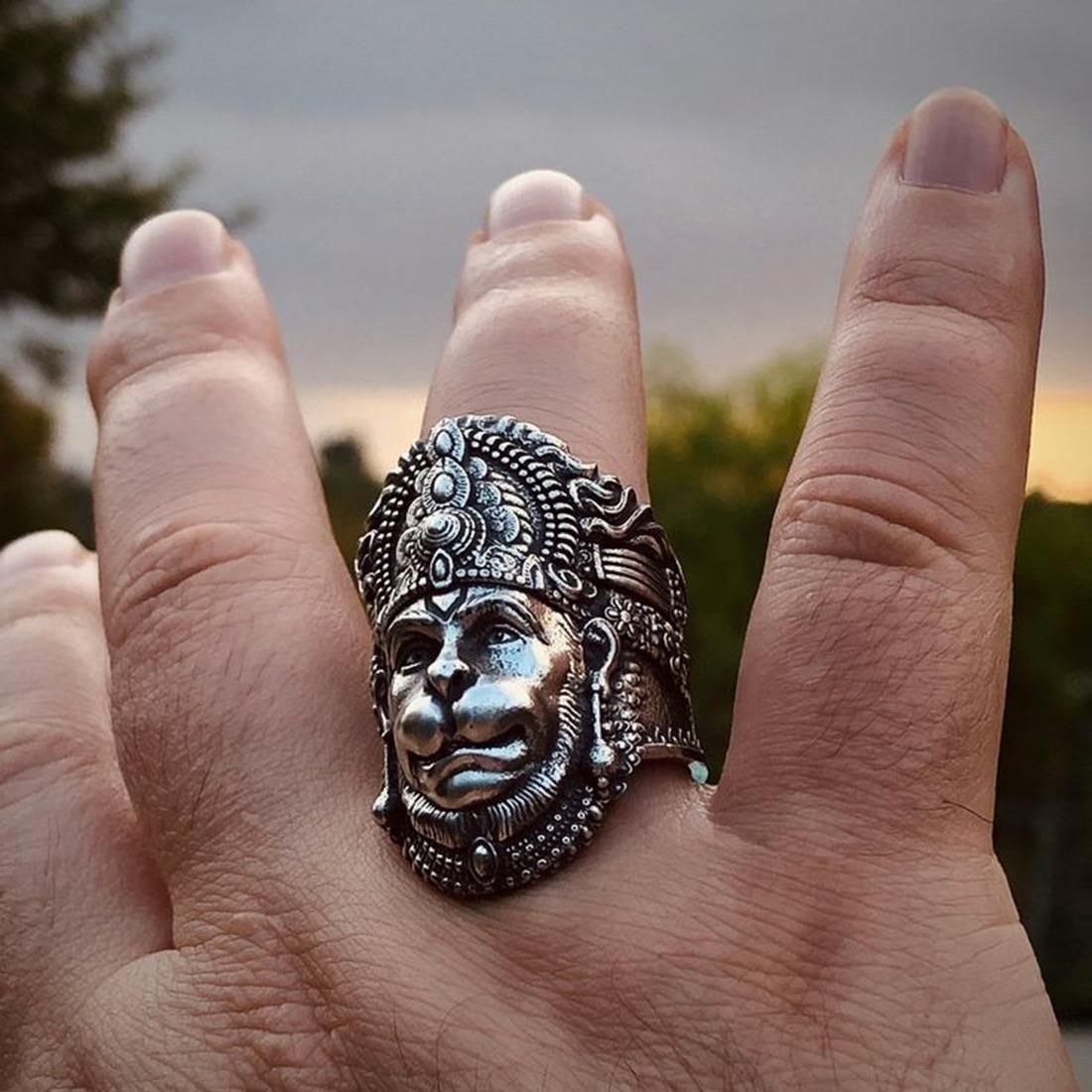 Sterling Silver Hanuman Ring