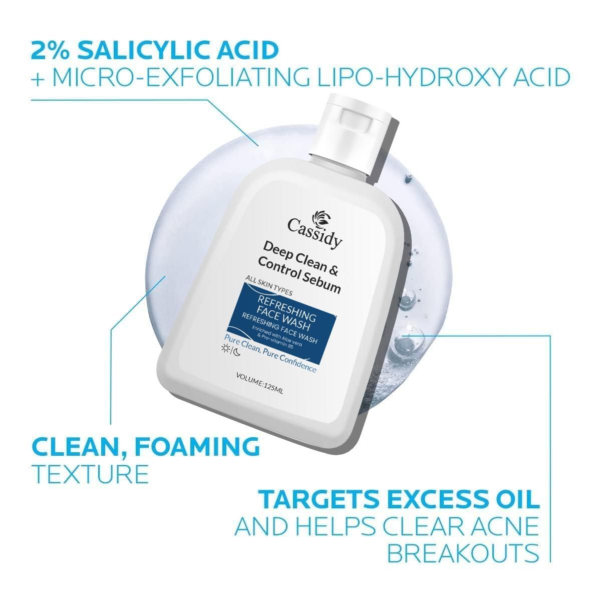 CASSIDY Deep Clean & Control Sebum Facewash 125ml