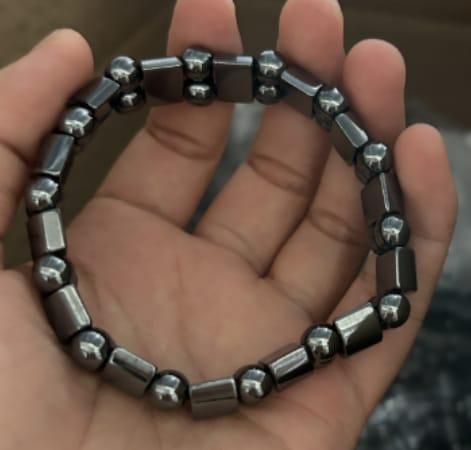 Magnetic Sugar Control Bracelet, Unisex Stylish Health Care Magnetic Black Stone Therapy Bracelet
