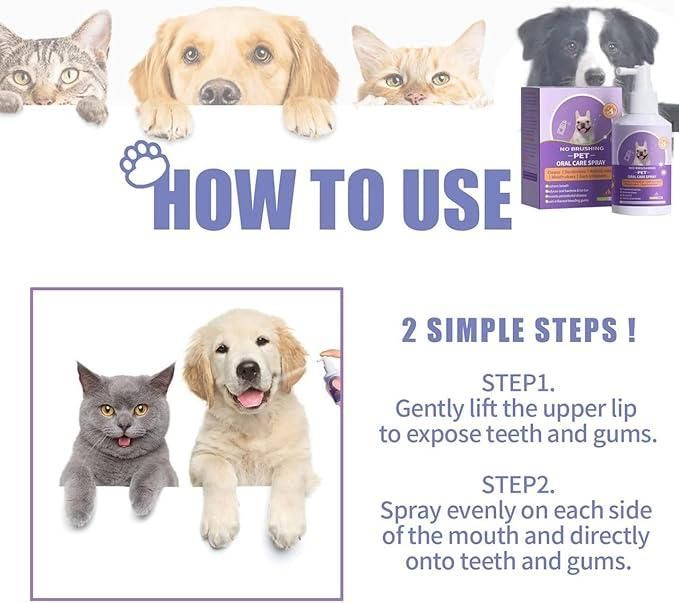 No Brushing Pet Oral Care Spray 50ml (Pack of 1)