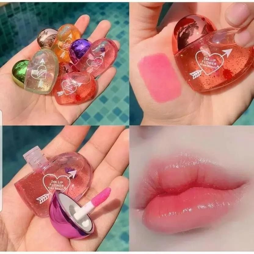 Heart-Shaped Pink Lip Gloss Tint (5 ml) - Pack of 1 by Beauty Karwan