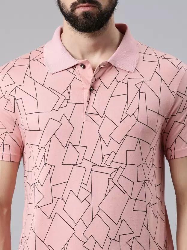 Kryptic Cotton Printed Half Sleeves Men's Polo Neck T-Shirt