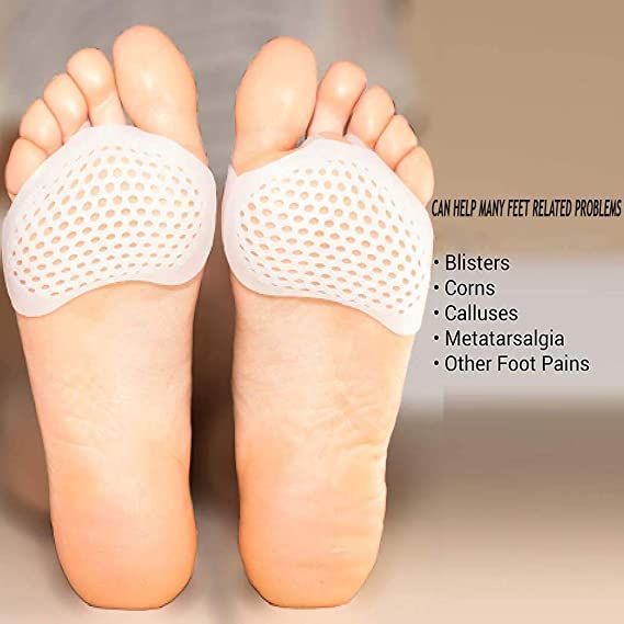 Soft Silicon Gel Half Toe Sleeve Forefoot Pads For Pain Relief