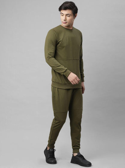 Terry Solid Full Sleeves Regular Fit Mens Track Suit