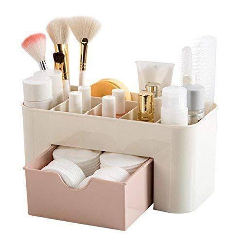 Multi-Functional Plastic Make Up Organizer Box with Desktop Table Organizer