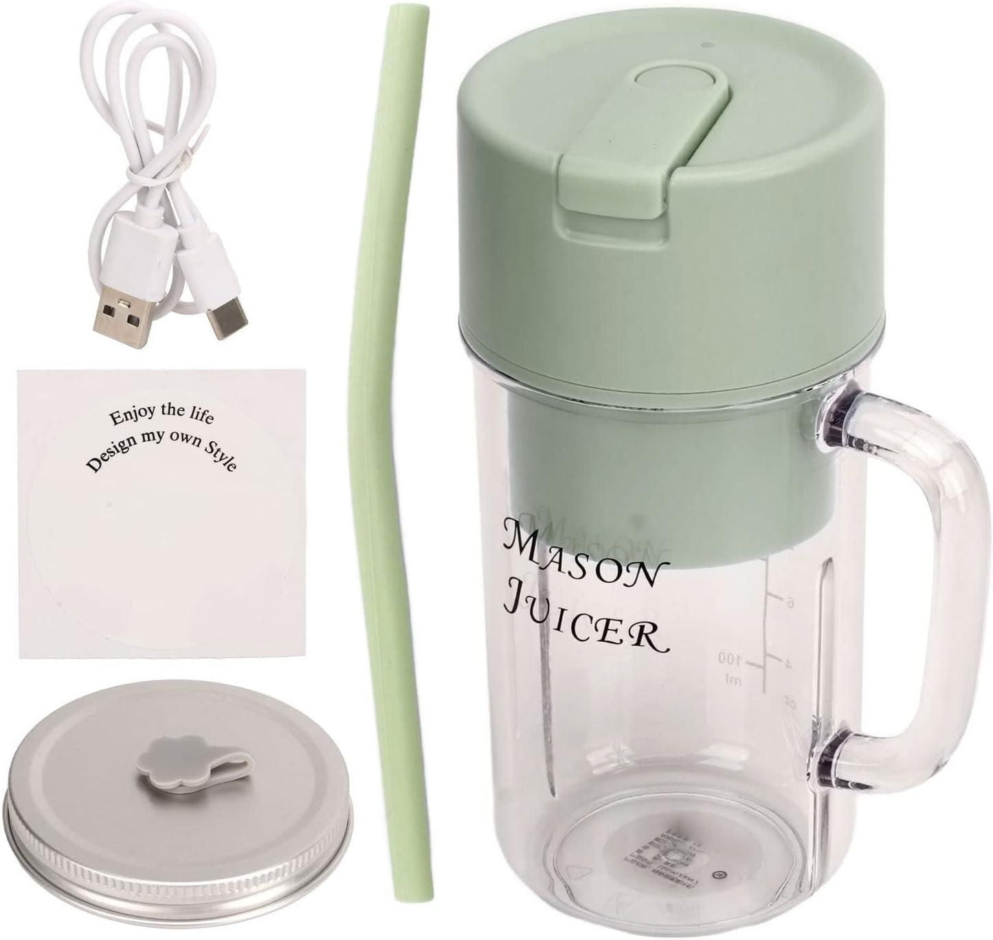 6 Blades USB Rechargeable Mini Blender For Smoothies Shakes, Perfect For Home Travel Office Gym (350ML)