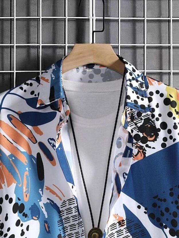Men's Regular Fit Printed Multicolor Casual Shirt