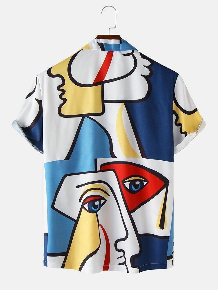 Rayon Printed Half Sleeves Men's Casual Multicolor Shirt