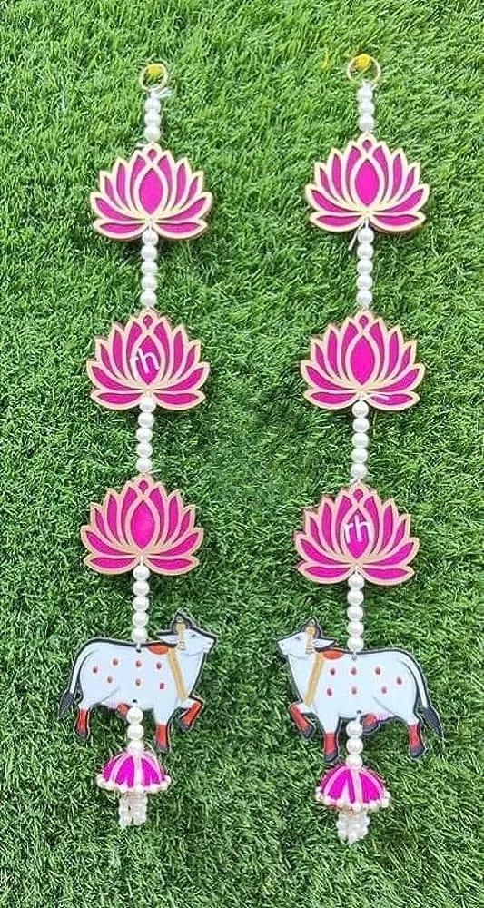 Lotus with Pichwai Cow Wall and Door Hanging