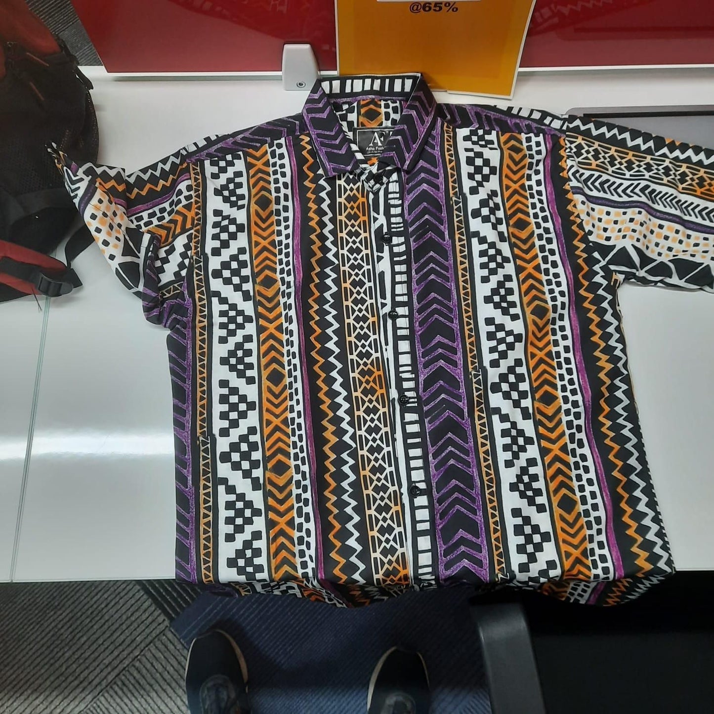 Poly Cotton Printed Half Sleeves Regular Fit Men's Casual Shirt