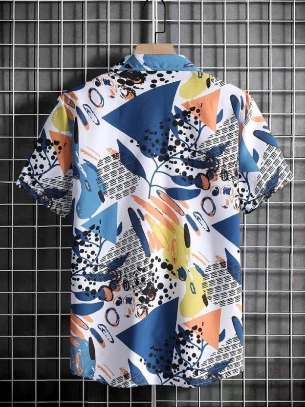 Men's Regular Fit Printed Multicolor Casual Shirt