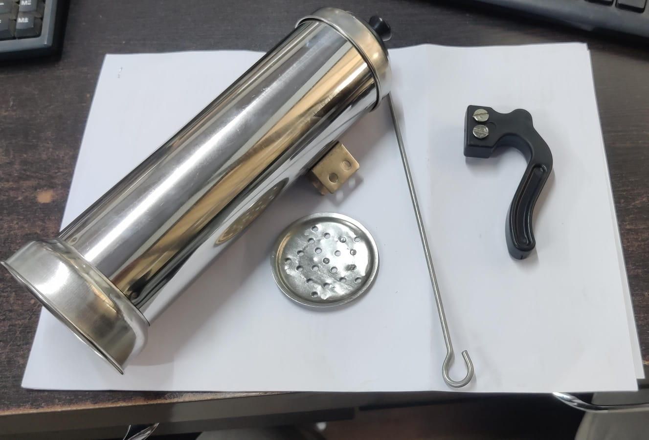 Stainless Steel Steam Kuzha Puttu Maker with Lid And Rod