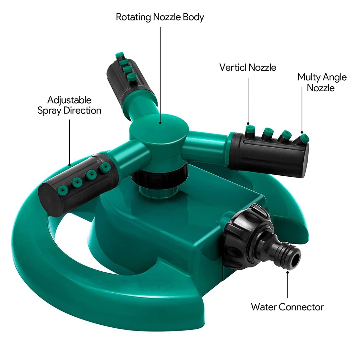 Garden Sprinkler, Adjustable 360 Degree Rotation Lawn Sprinkler