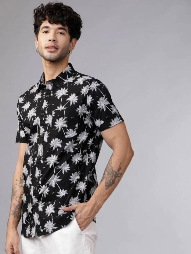 Rayon Printed Half Sleeves Regular Fit Men's Casual Shirt