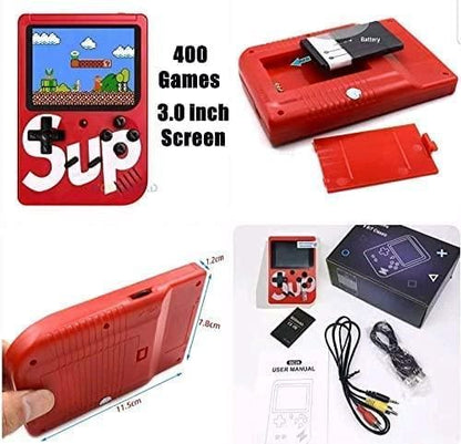 Portable 400-in-1 game console with LED screen, USB recharge for kids (Multi Color ,1 pcs)