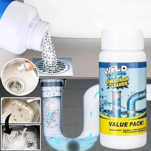 Powerful Drain Blockage Cleaner Sink