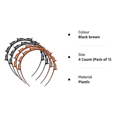 Twist Hairbands: Set of 4 Plastic Hairbands