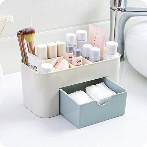 Multi-Functional Plastic Make Up Organizer Box with Desktop Table Organizer