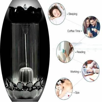 Ceramic Smoke Backflow Incense Burner Shivling Holder With 30 Cones