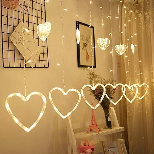 Heart Series Lights: Heart Curtain Light with 5+5 Heart Design