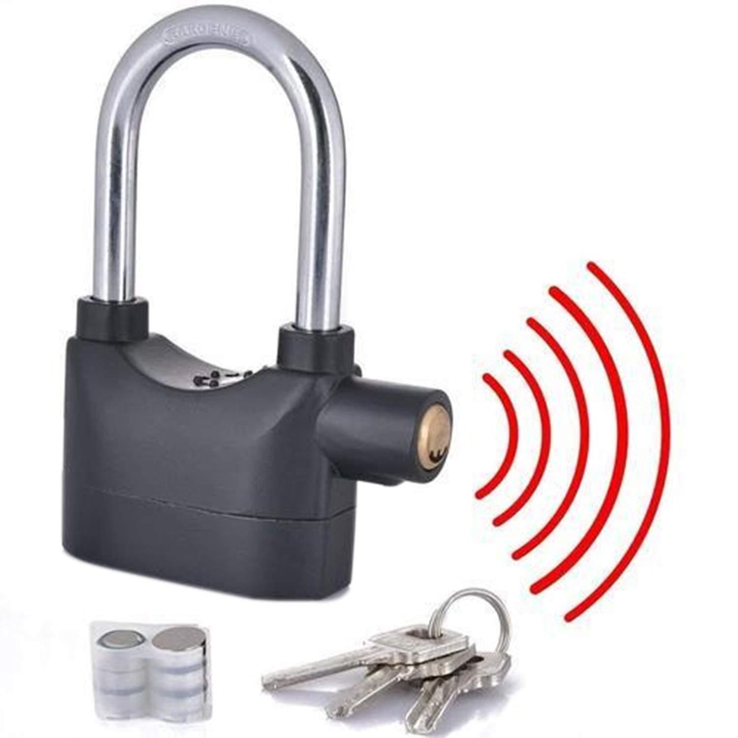Anti-Theft Lock - Security Padlock with Alarm Siren and Motion Sensor for Home Security