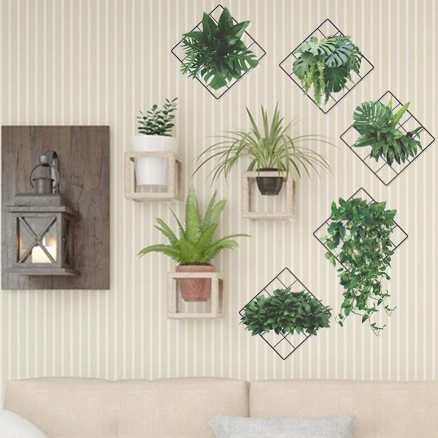Set of 5 Leaves Design Vinyl Wall Stickers
