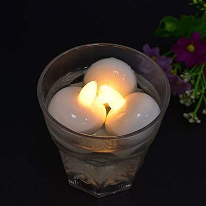 Pack of 10 Floating Tealight Water Sensor Battery Operated Waterproof LED Flameless Flickering Lights Candles