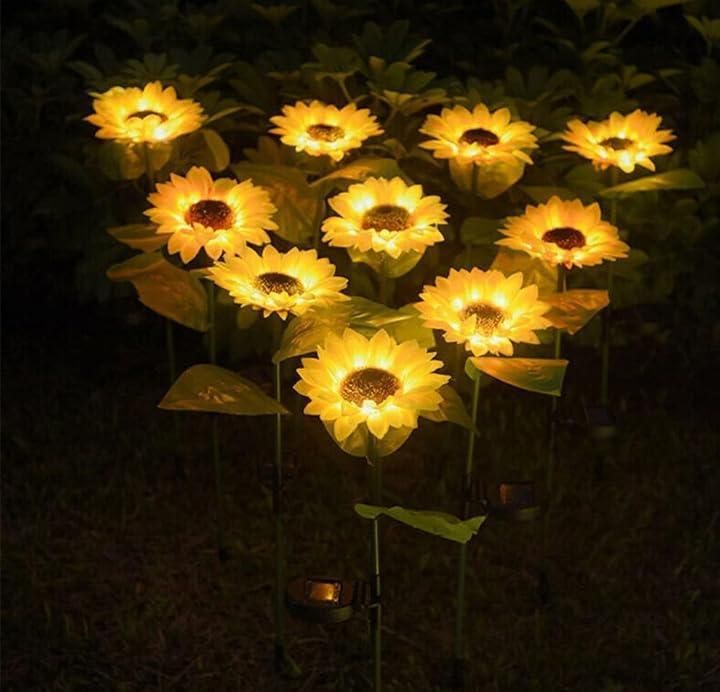 Sunflower Solar-Powered Lights (Pack of 2)