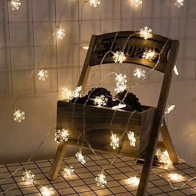 Waterproof Battery-Powered Snowflake Lights: 14 LED 3M Garden Fairy Lights