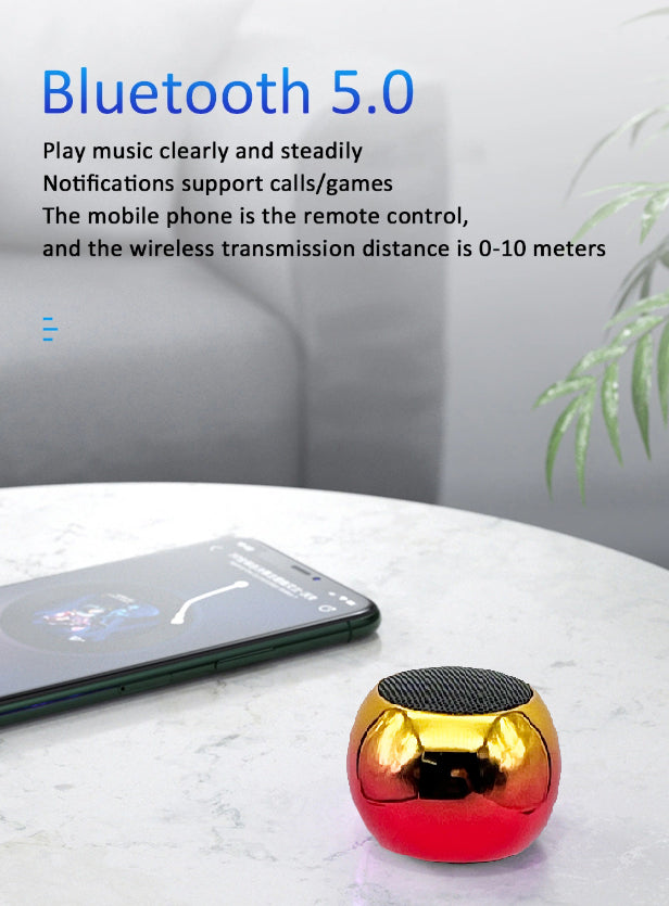 Mini 10 W Bluetooth Speaker (Red, Stereo Channel)