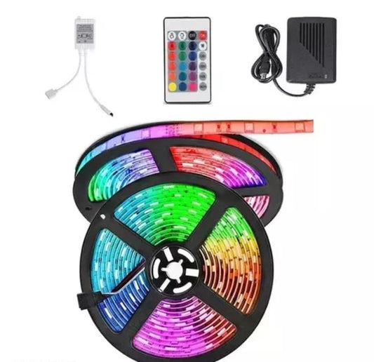 Waterproof RGB Color-Changing LED Light Strip with 16 Bright LEDs