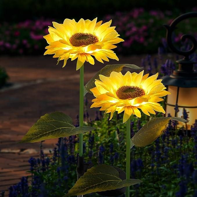 Sunflower Solar-Powered Lights (Pack of 2)