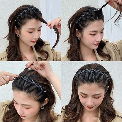 Twist Hairbands: Set of 4 Plastic Hairbands